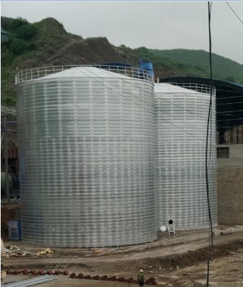 顺城粮食钢板仓的安装全过程不用热焊接